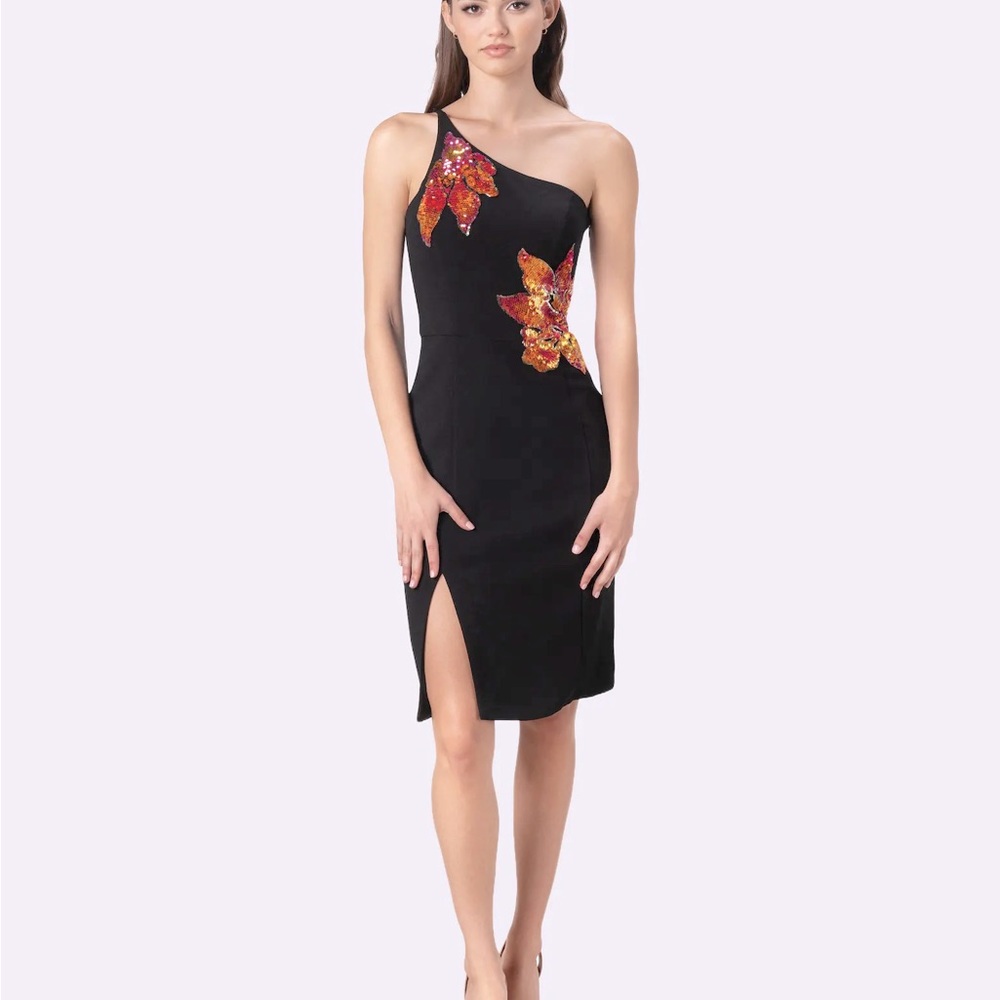 NWOT Dress the Population Alexandra one shoulder